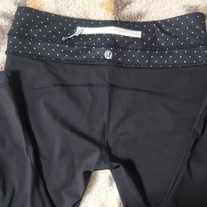 lululemon athletica Kids Black Polka Dot Leggings